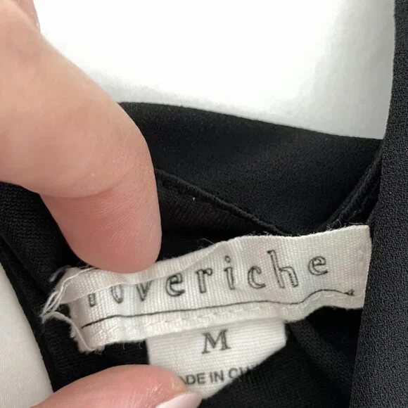 Love Riche Black Romper Tank Open Back Size M - Picture 3 of 3